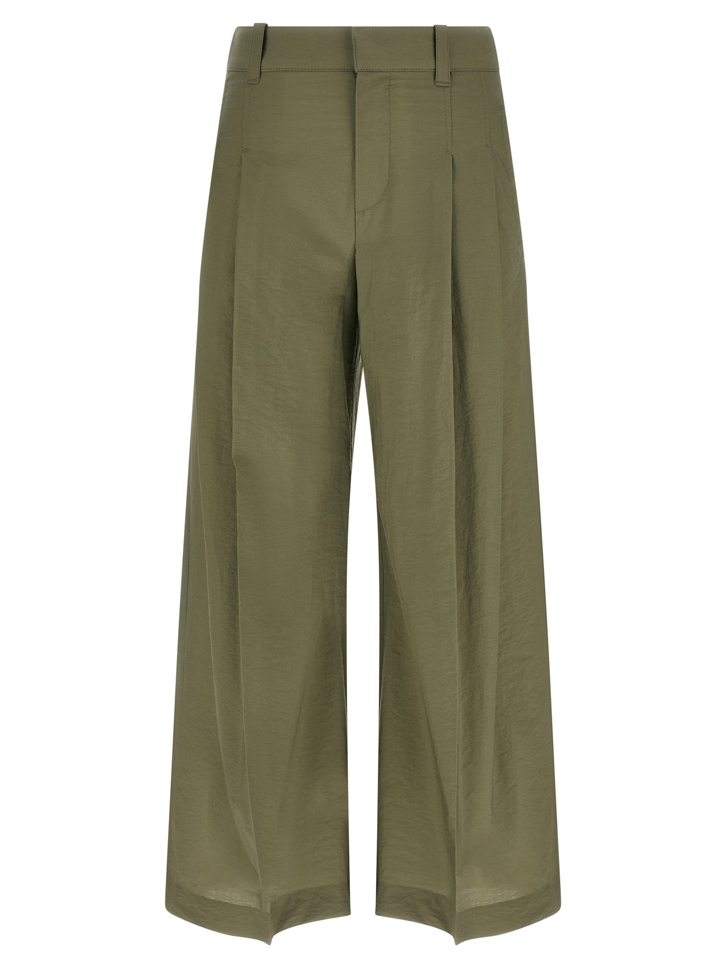 BRUNELLO CUCINELLI - BRUNELLO CUCINELLI Women’s Double Pinch Pants Green - Women’s Pants