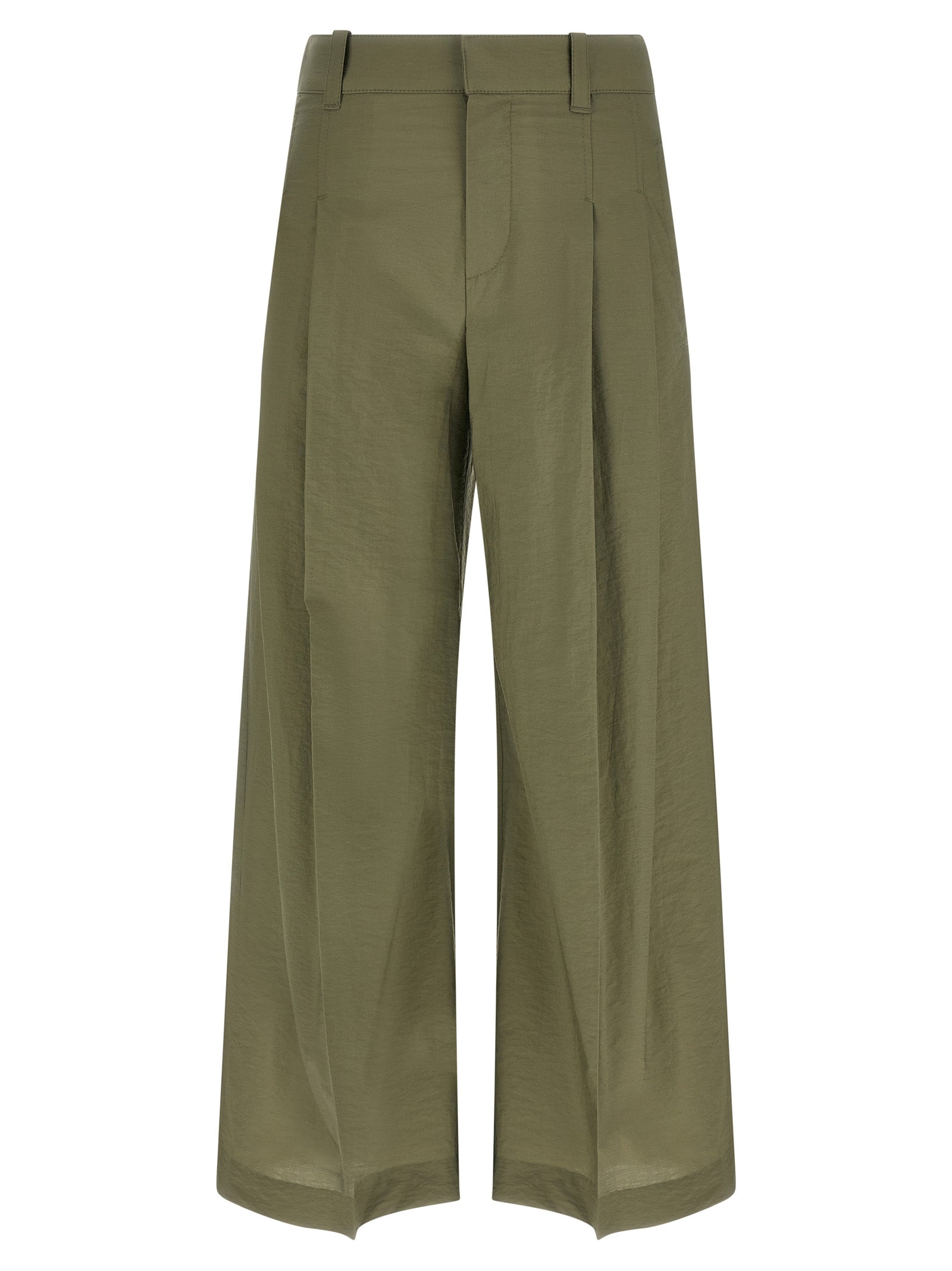 BRUNELLO CUCINELLI - BRUNELLO CUCINELLI Women’s Double Pinch Pants Green - Women’s Pants