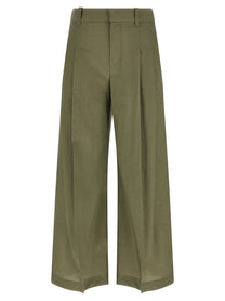 BRUNELLO CUCINELLI - BRUNELLO CUCINELLI Women’s Double Pinch Pants Green - Women’s Pants