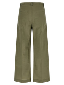 BRUNELLO CUCINELLI - BRUNELLO CUCINELLI Women’s Double Pinch Pants Green - Women’s Pants