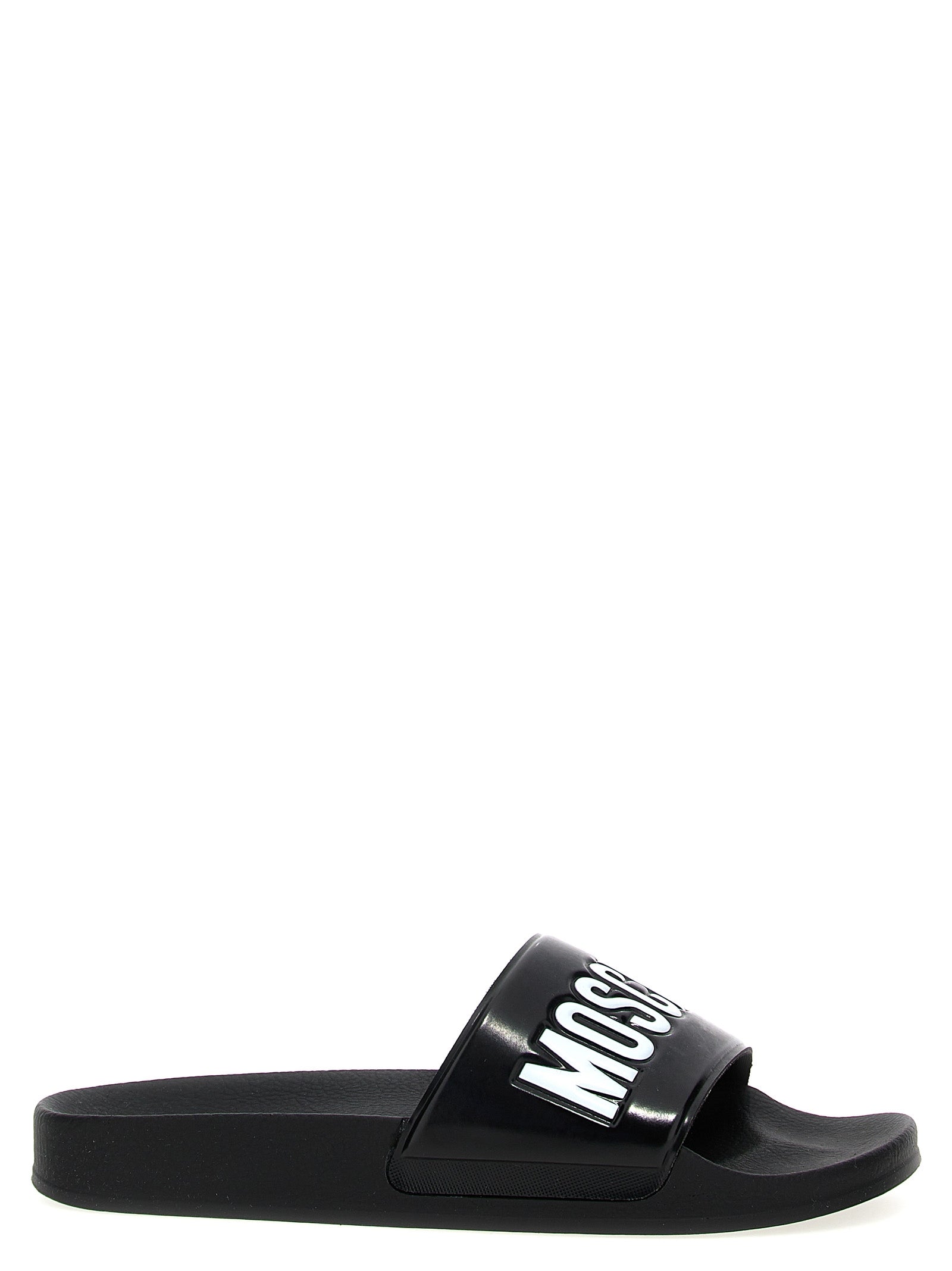 MOSCHINO Men's Pool Slides White/Black