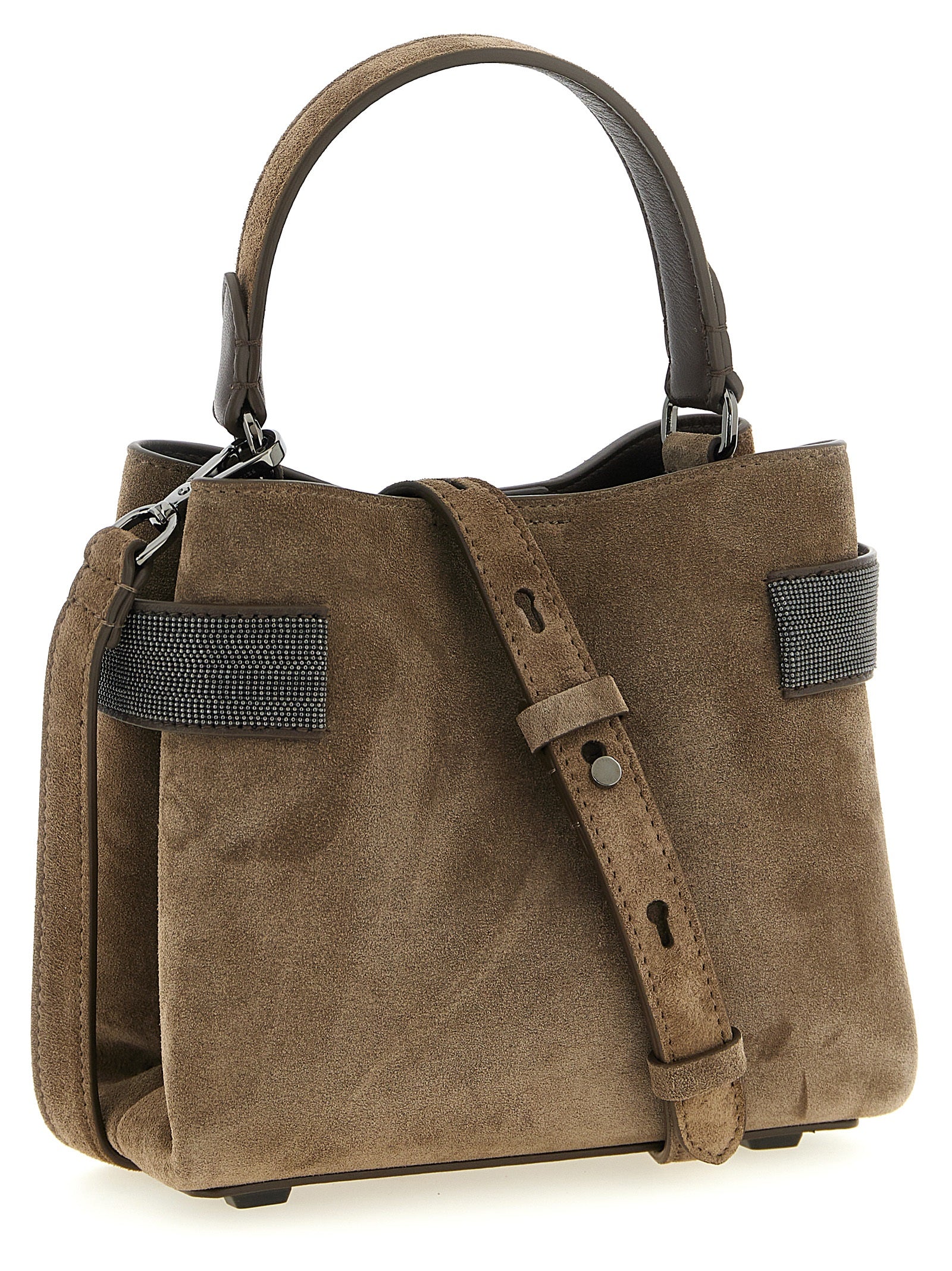 BRUNELLO CUCINELLI - BRUNELLO CUCINELLI Women’s Essence Small Handbag Brown - Women’s Bags