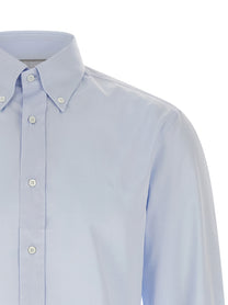 BRUNELLO CUCINELLI - BRUNELLO CUCINELLI Men’s Button-Down Shirt Light Blue - Men’s Tops