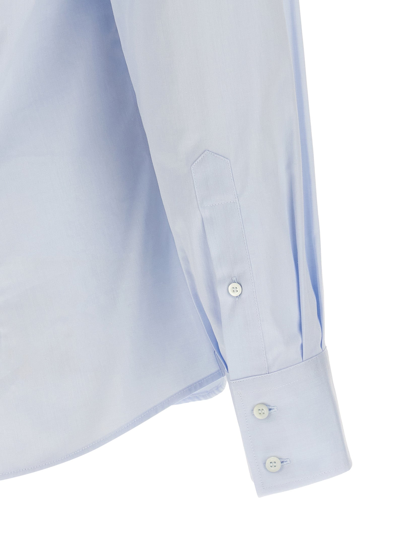 BRUNELLO CUCINELLI - BRUNELLO CUCINELLI Men’s Button-Down Shirt Light Blue - Men’s Tops