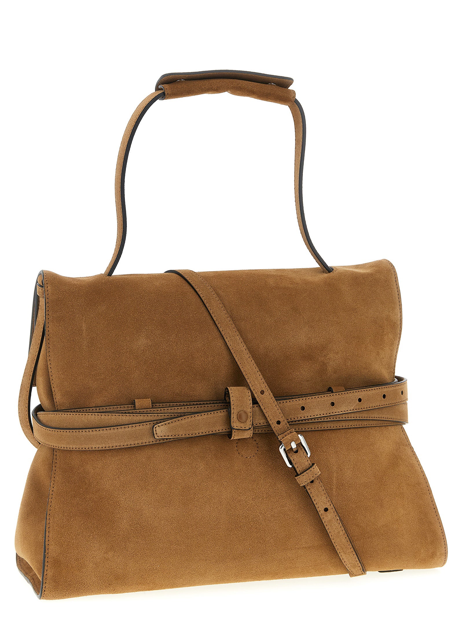 MOSCHINO Women's Tie Me Shoulder Bag Brown