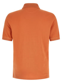 BRUNELLO CUCINELLI - BRUNELLO CUCINELLI Men’s Logo Piqué Polo Shirt Orange - Men’s Tops