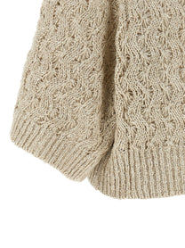 BRUNELLO CUCINELLI - BRUNELLO CUCINELLI Women’s Dazzling Sweater Beige - Women’s Knitwear