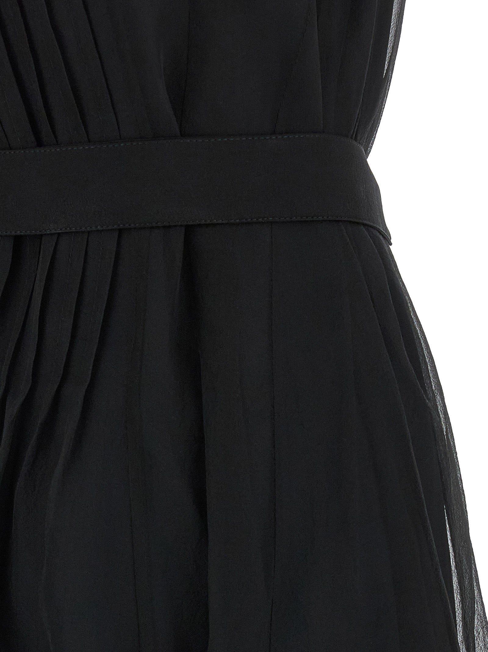 BRUNELLO CUCINELLI - BRUNELLO CUCINELLI Women’s Silk Dress Black - Women’s Clothing