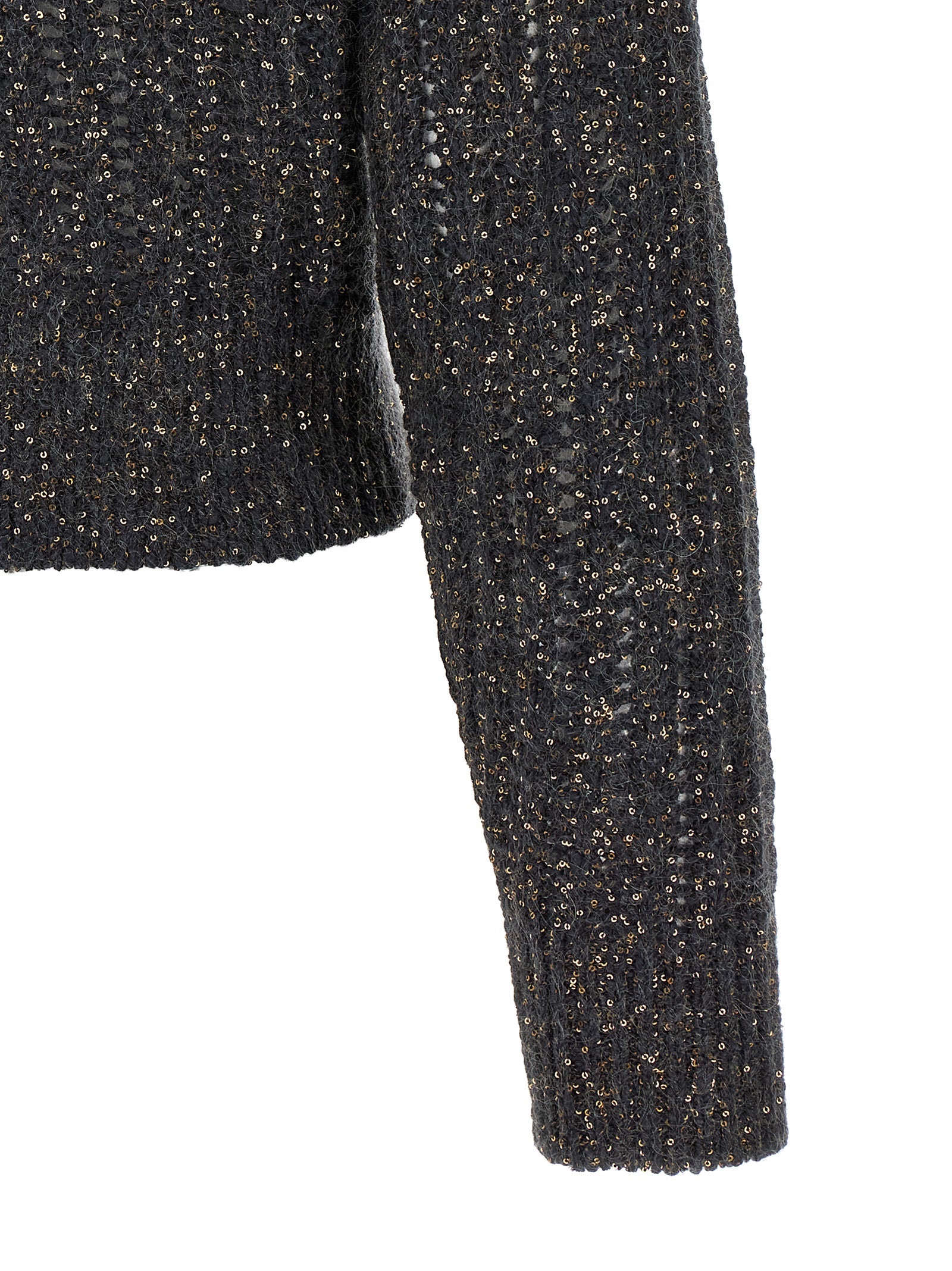 BRUNELLO CUCINELLI Women's Rustic Dazzling Net Cardigan Gray