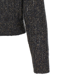 BRUNELLO CUCINELLI Women's Rustic Dazzling Net Cardigan Gray