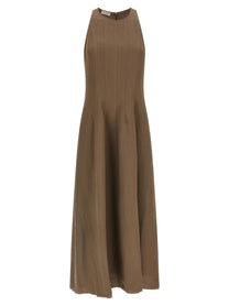 BRUNELLO CUCINELLI - BRUNELLO CUCINELLI Women’s A-Line Dress Brown - Women’s Clothing