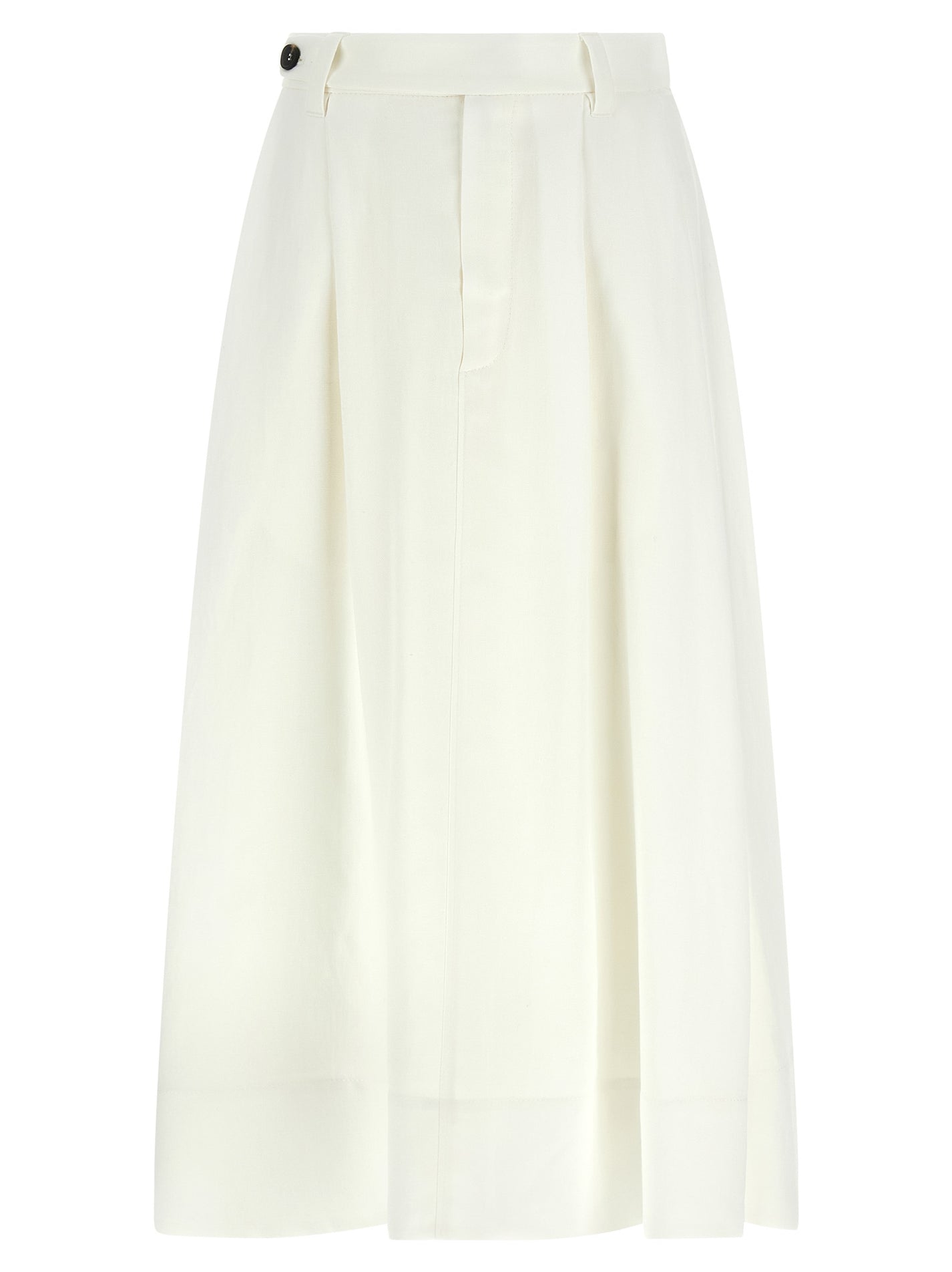 BRUNELLO CUCINELLI - BRUNELLO CUCINELLI Women’s Sartorial Skirt White - Women’s Bottoms