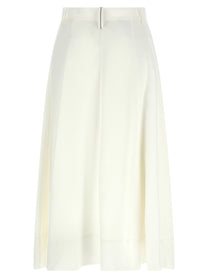 BRUNELLO CUCINELLI - BRUNELLO CUCINELLI Women’s Sartorial Skirt White - Women’s Bottoms