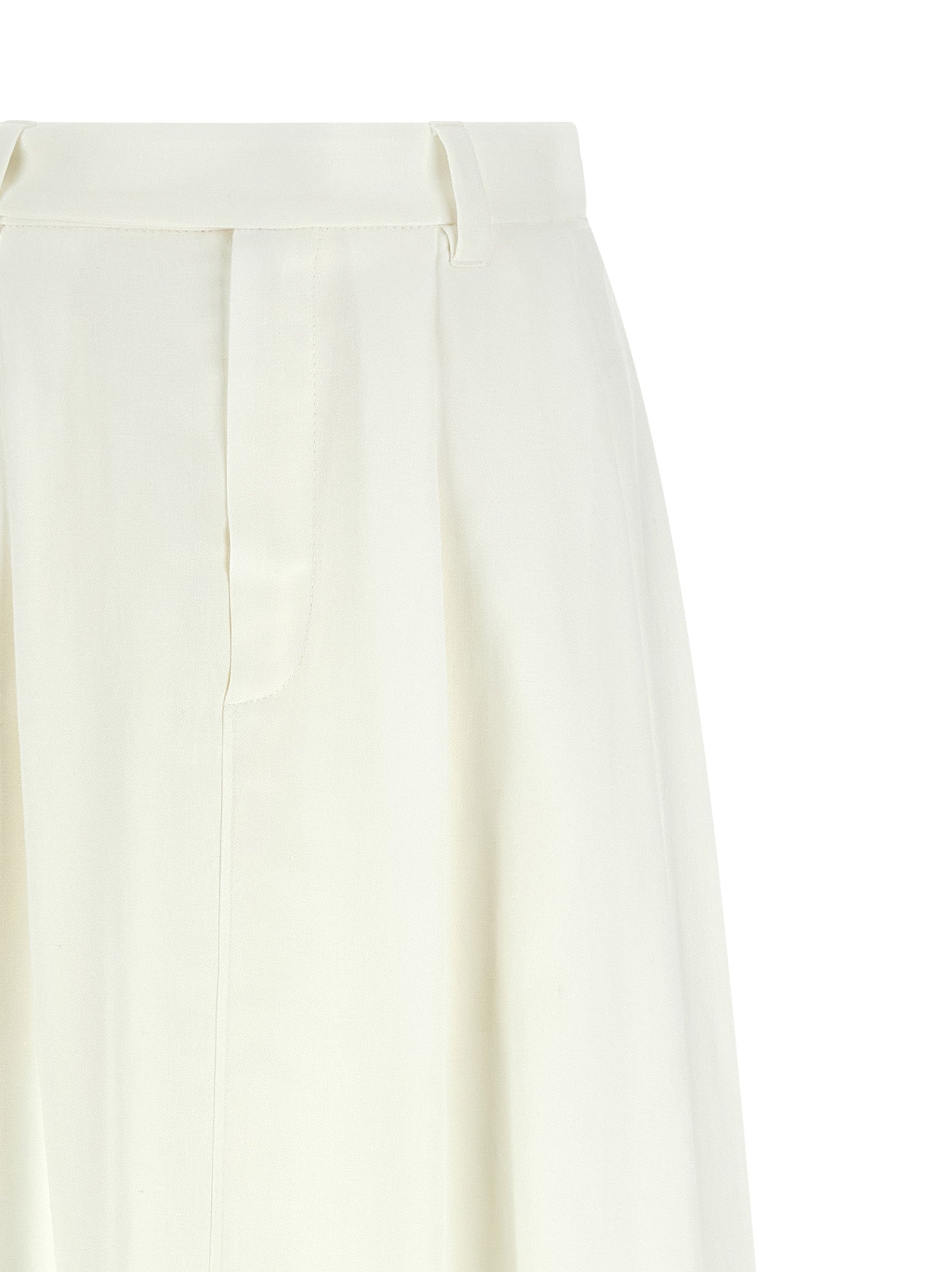 BRUNELLO CUCINELLI - BRUNELLO CUCINELLI Women’s Sartorial Skirt White - Women’s Bottoms