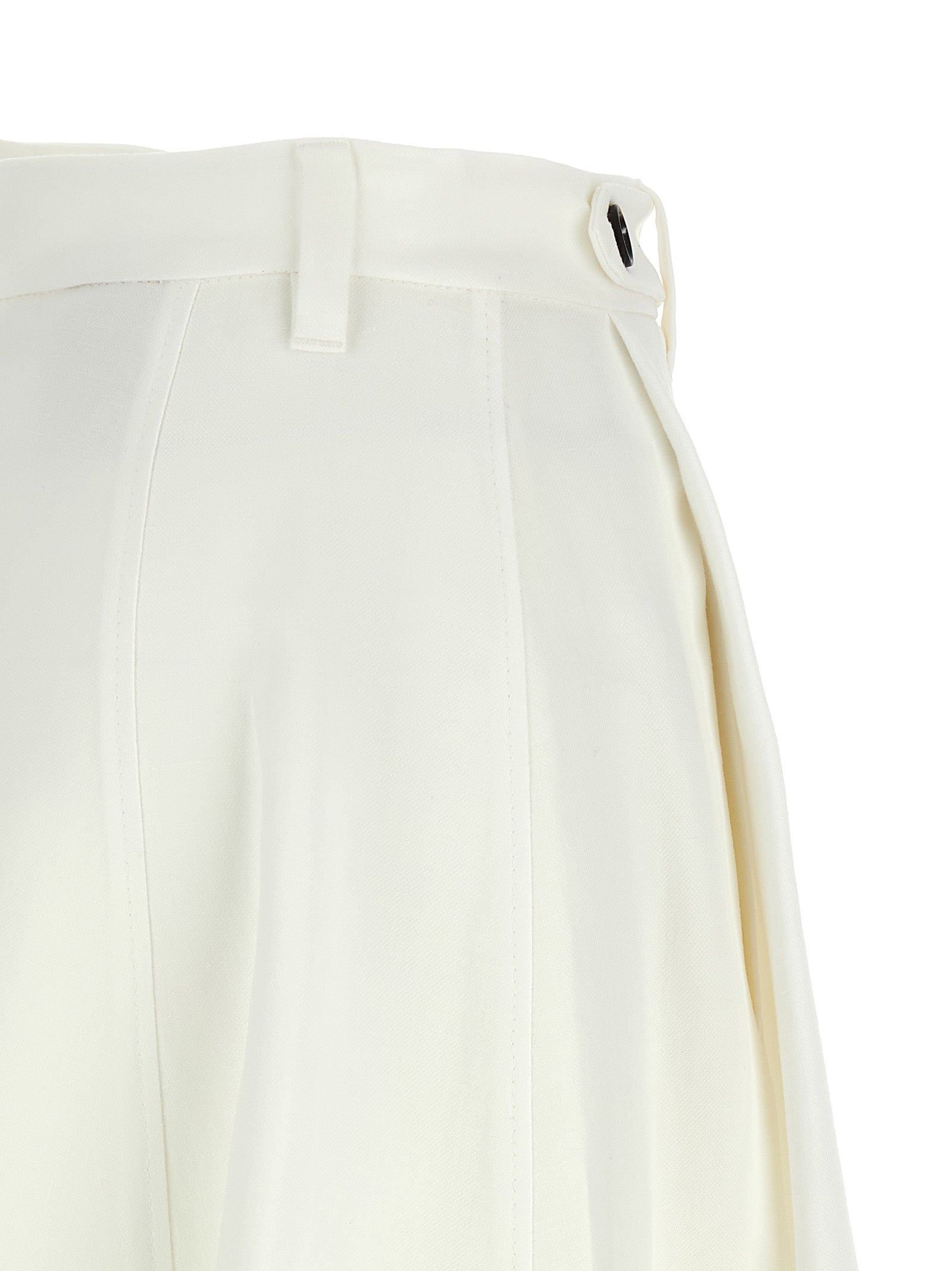 BRUNELLO CUCINELLI - BRUNELLO CUCINELLI Women’s Sartorial Skirt White - Women’s Bottoms