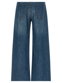 BRUNELLO CUCINELLI - BRUNELLO CUCINELLI Women’s Wide Leg Jeans Blue - Women’s Bottoms