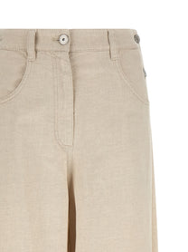 BRUNELLO CUCINELLI - BRUNELLO CUCINELLI Women’s The Maxi Sailor Jeans Beige - Women’s Bottoms