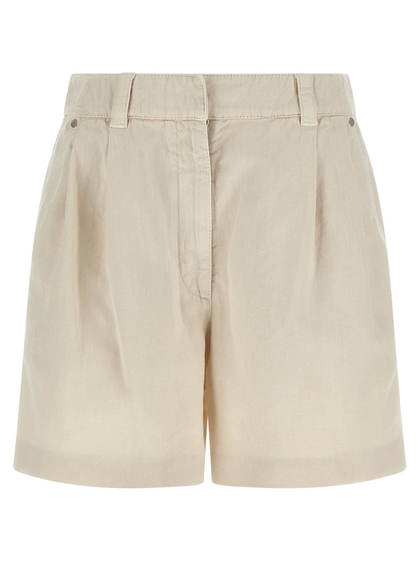 BRUNELLO CUCINELLI - BRUNELLO CUCINELLI Women’s Baggy Shorts Beige - Women’s Clothing