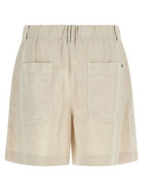 BRUNELLO CUCINELLI - BRUNELLO CUCINELLI Women’s Baggy Shorts Beige - Women’s Clothing
