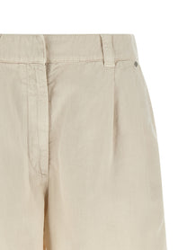 BRUNELLO CUCINELLI - BRUNELLO CUCINELLI Women’s Baggy Shorts Beige - Women’s Clothing