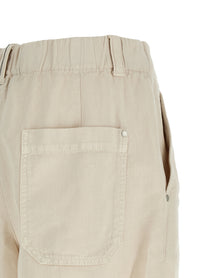 BRUNELLO CUCINELLI - BRUNELLO CUCINELLI Women’s Baggy Shorts Beige - Women’s Clothing