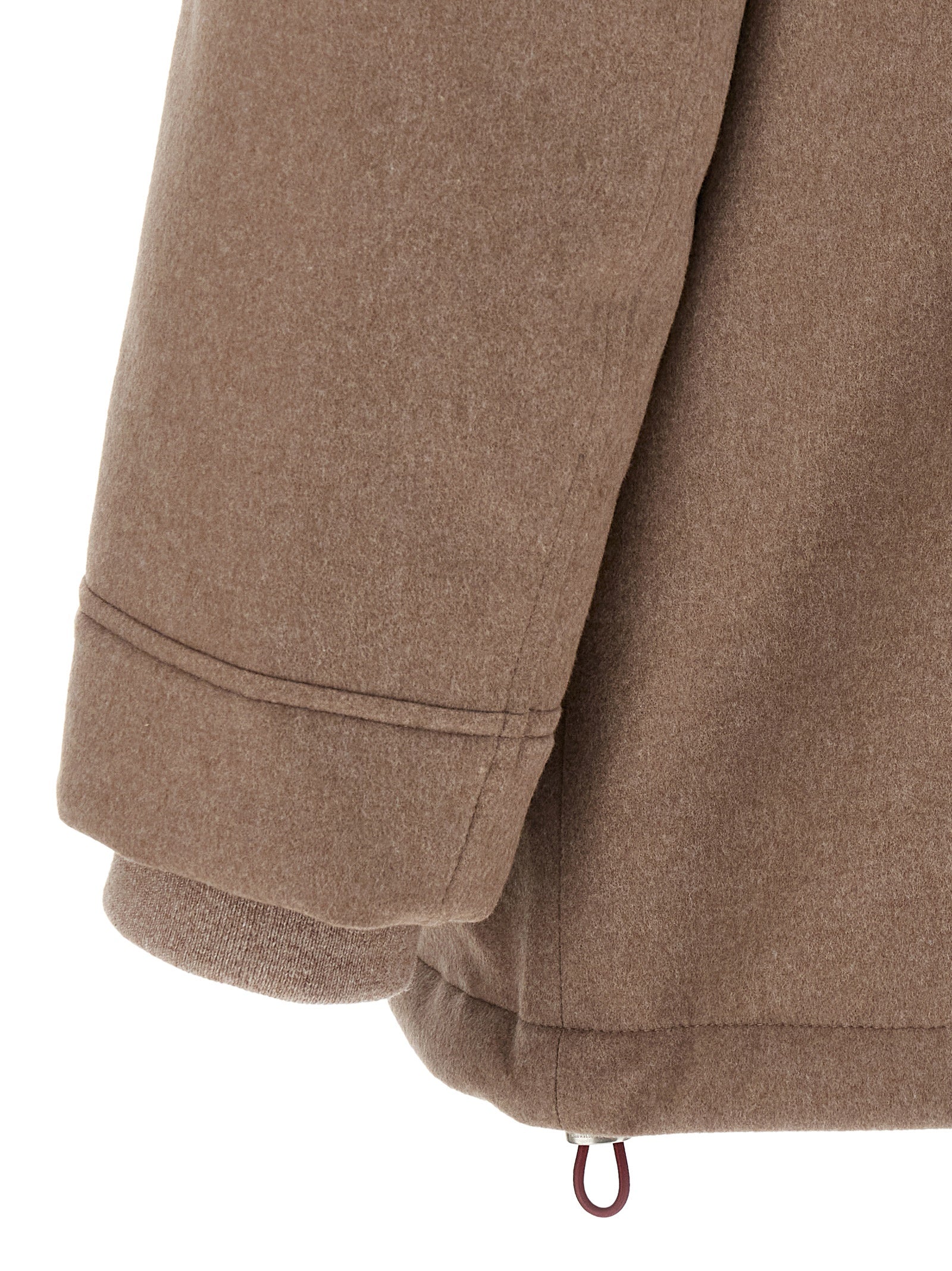 BRUNELLO CUCINELLI Men's Flannel Down Jacket Beige