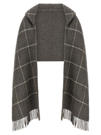 BRUNELLO CUCINELLI Women's Hooded Scarf Brown