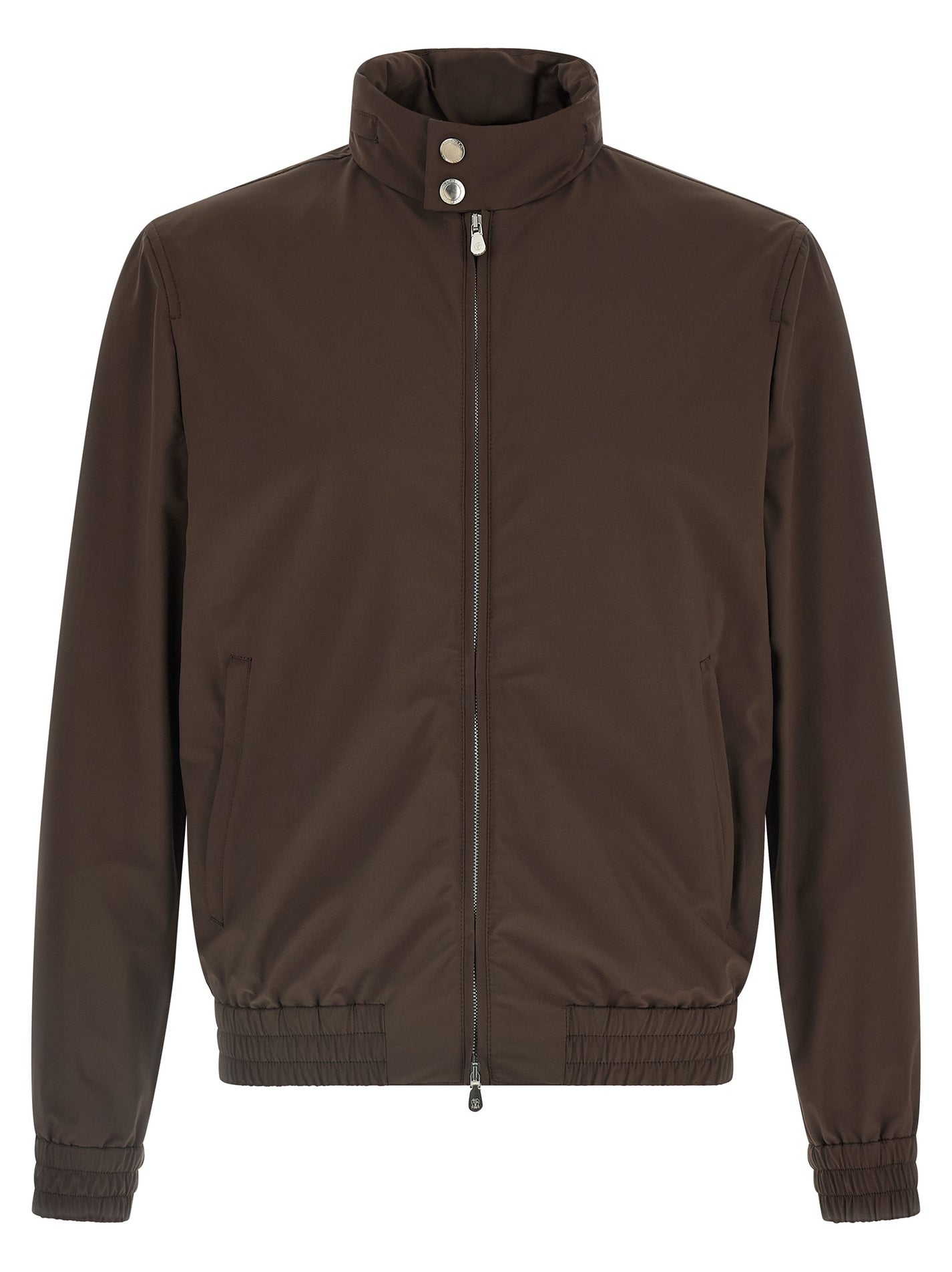 BRUNELLO CUCINELLI - BRUNELLO CUCINELLI Men’s Removable Hood Jacket Brown - Men’s Outerwear