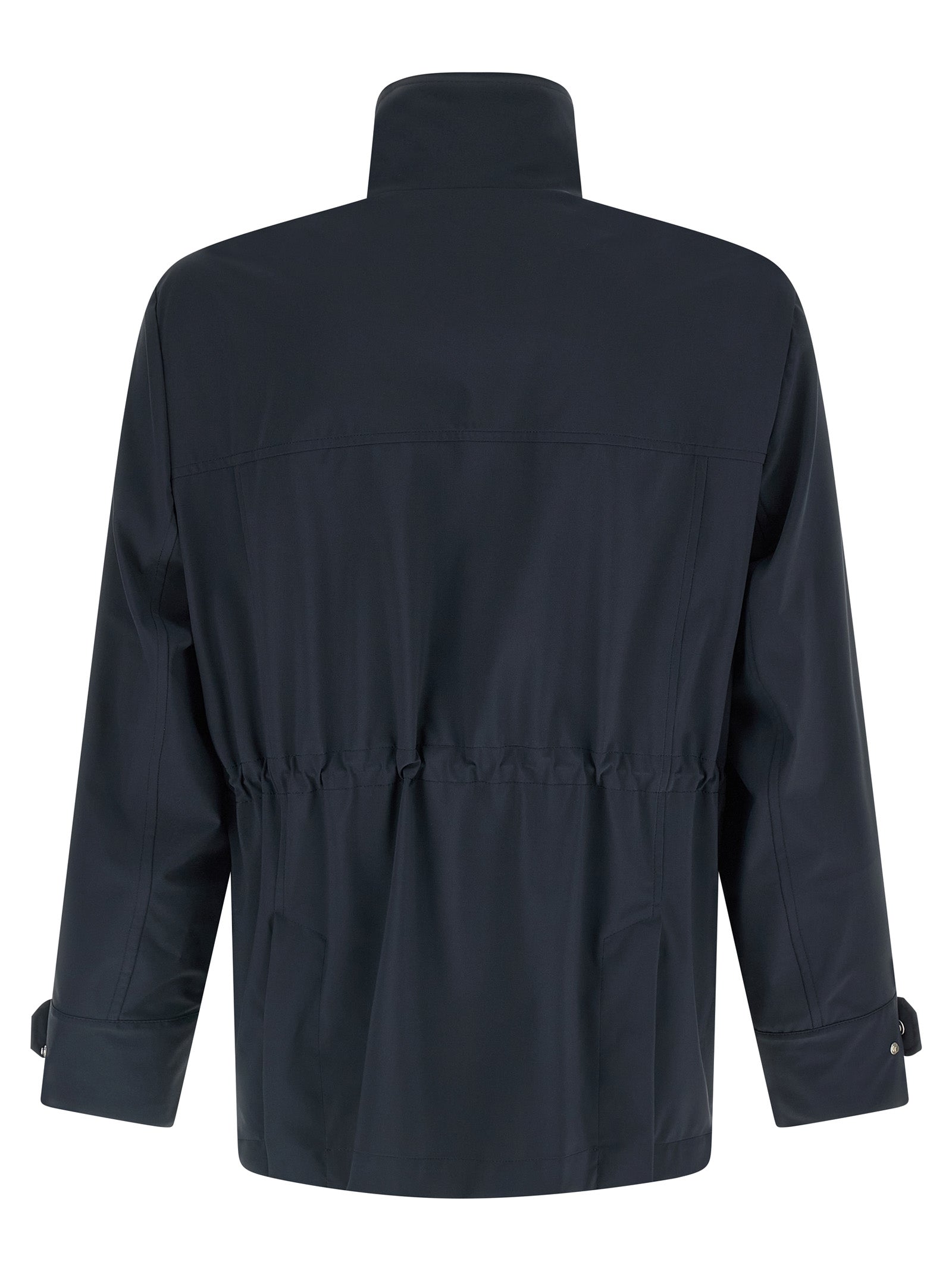 BRUNELLO CUCINELLI - BRUNELLO CUCINELLI Men’s Waterproof Windbreaker Blue - Men’s Outerwear