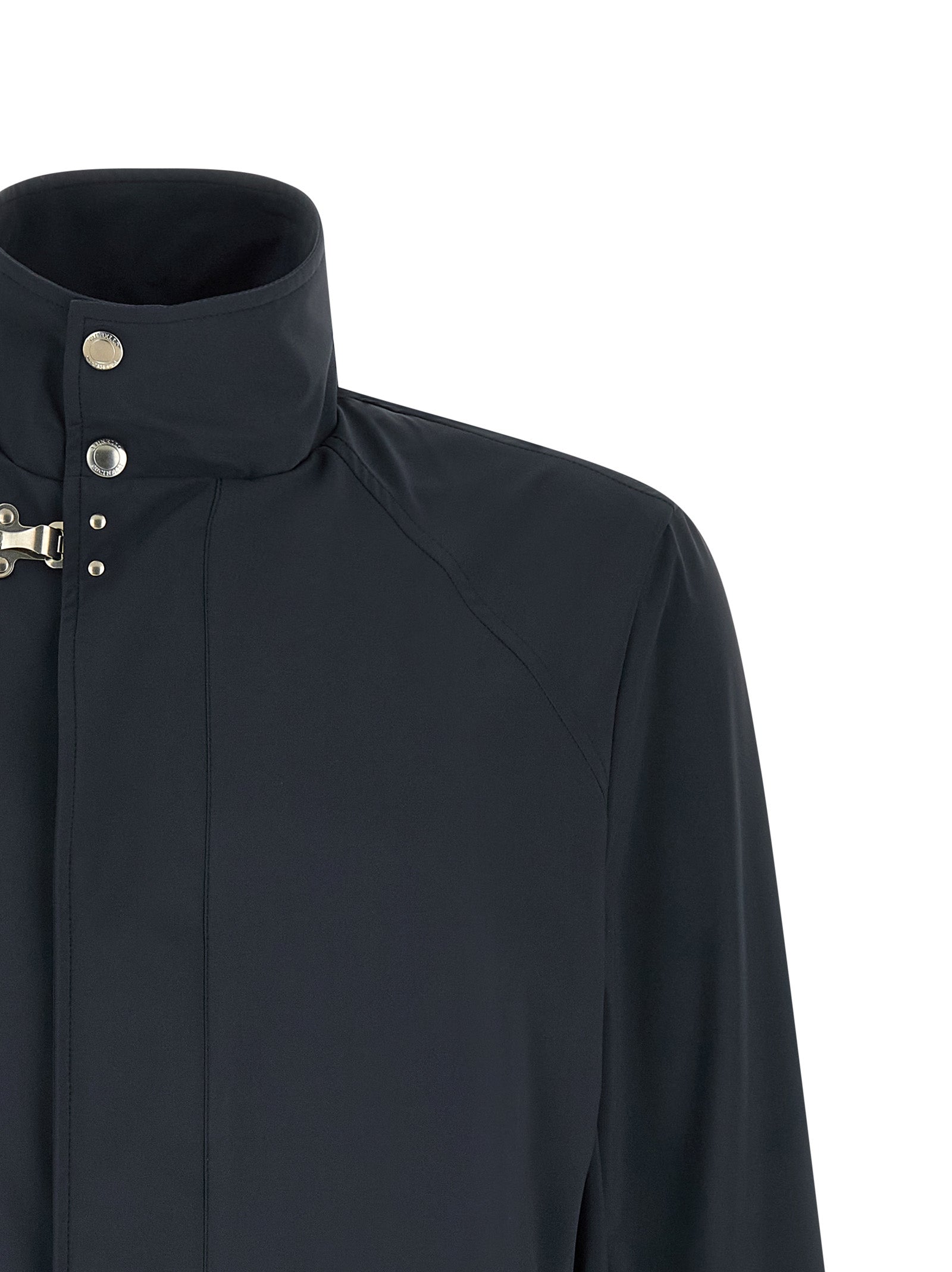 BRUNELLO CUCINELLI - BRUNELLO CUCINELLI Men’s Waterproof Windbreaker Blue - Men’s Outerwear