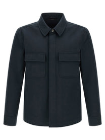 TOM FORD Men's Twill Overshirt Blue