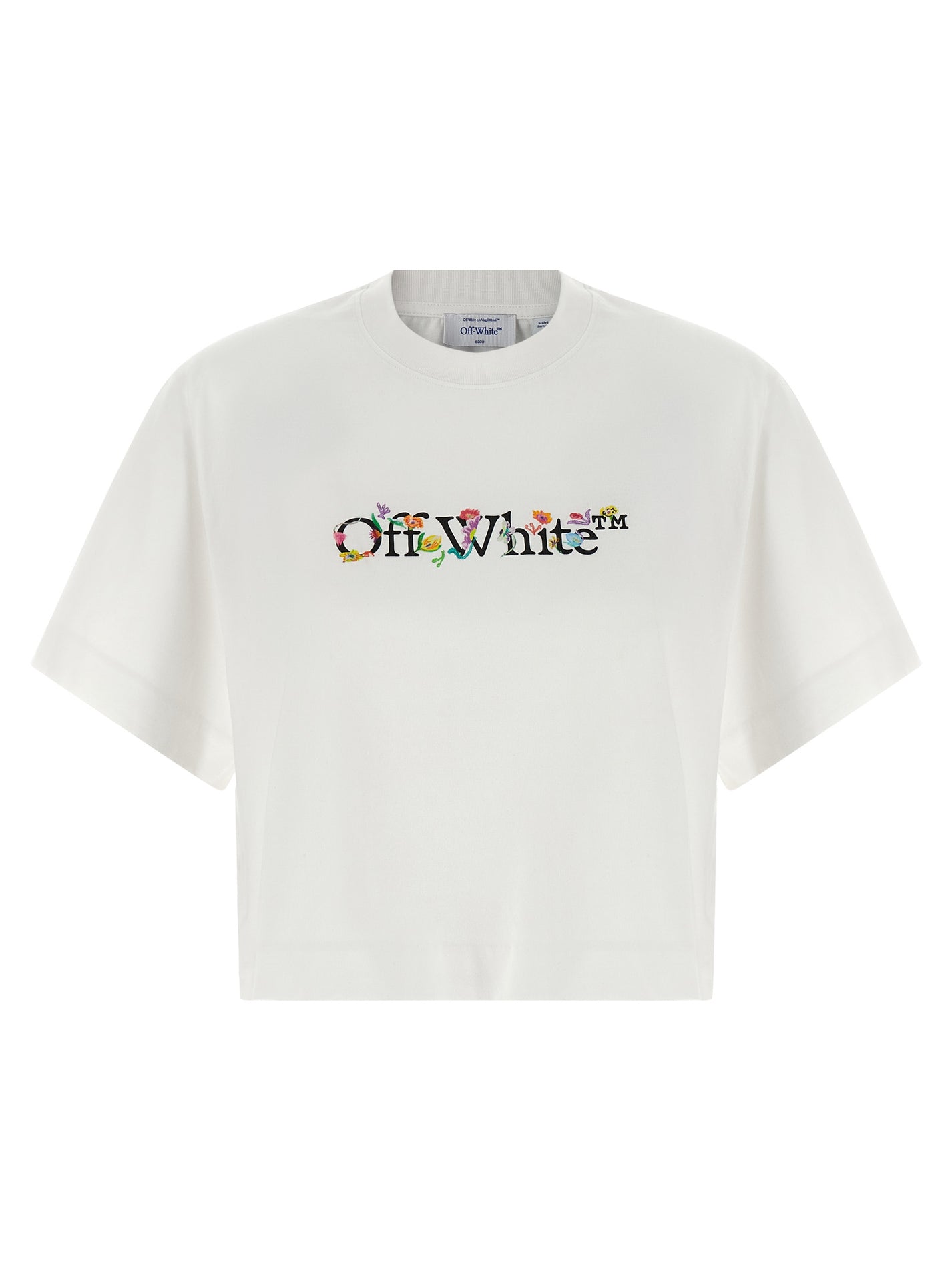 OFF-WHITE - OFF-WHITE - ’Bookish Glowing Flower’ T-shirt - Women’s Tops