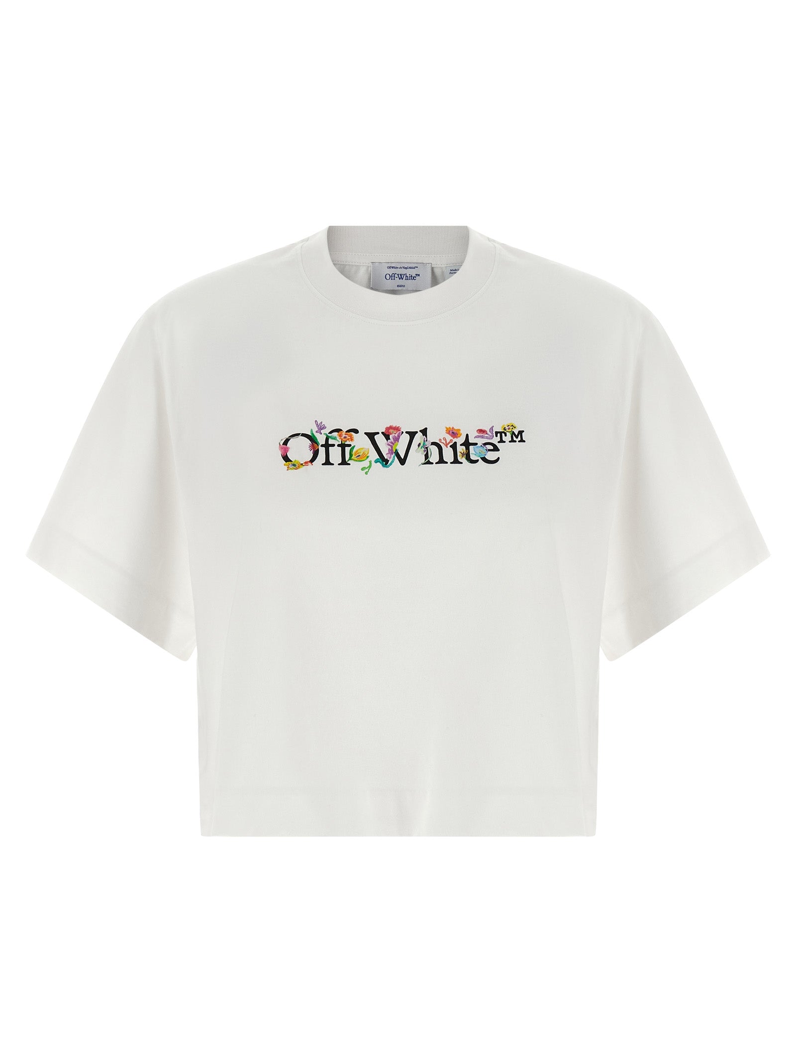 OFF-WHITE - OFF-WHITE - ’Bookish Glowing Flower’ T-shirt - Women’s Tops