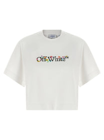 OFF-WHITE - OFF-WHITE - ’Bookish Glowing Flower’ T-shirt - Women’s Tops