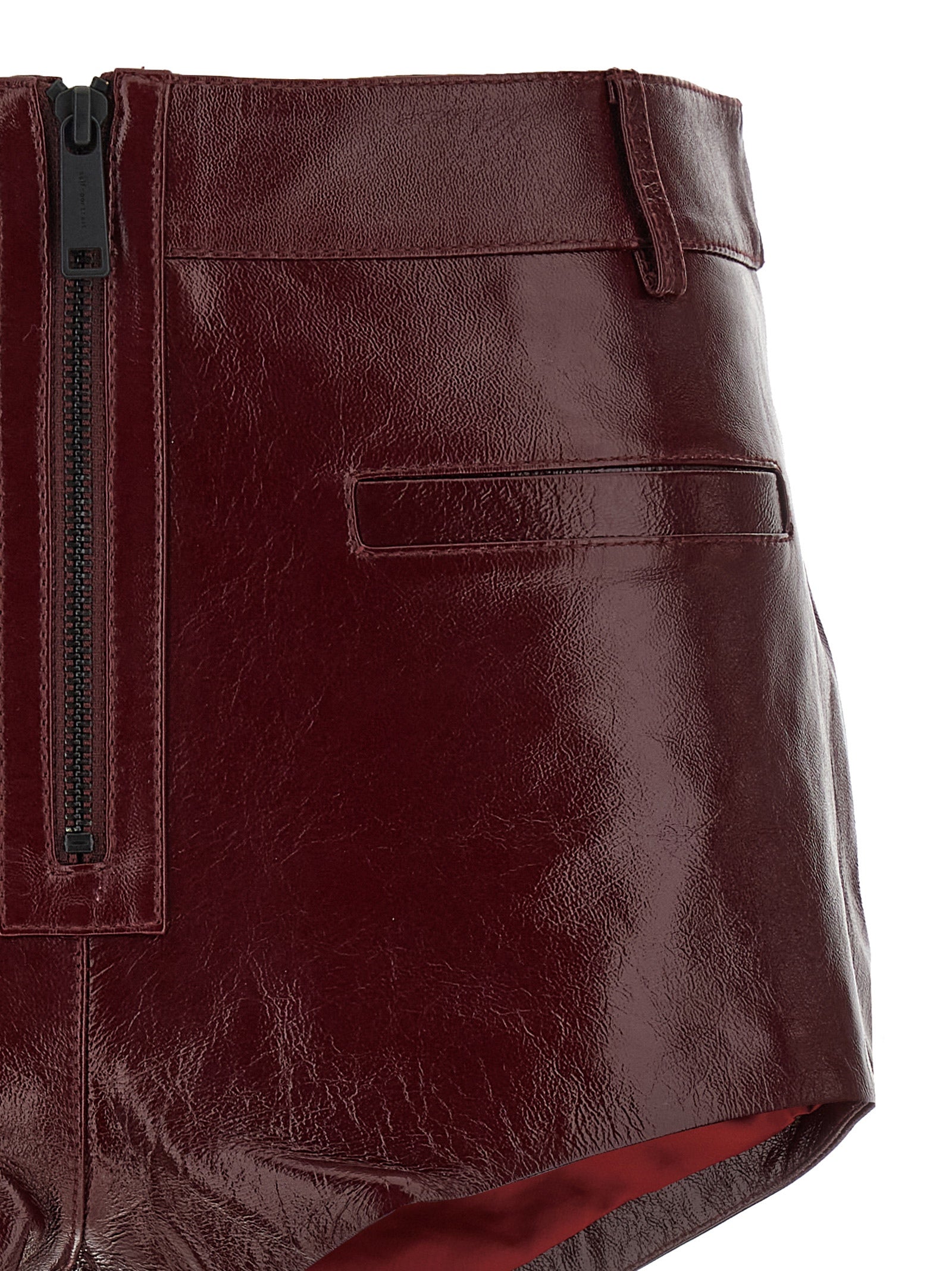 SELF PORTRAIT - SELF PORTRAIT - Craqué leather shorts - Women’s Clothing