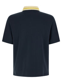 MARNI - MARNI Men’s Piqué Cotton Polo Shirt Blue - Men’s Tops