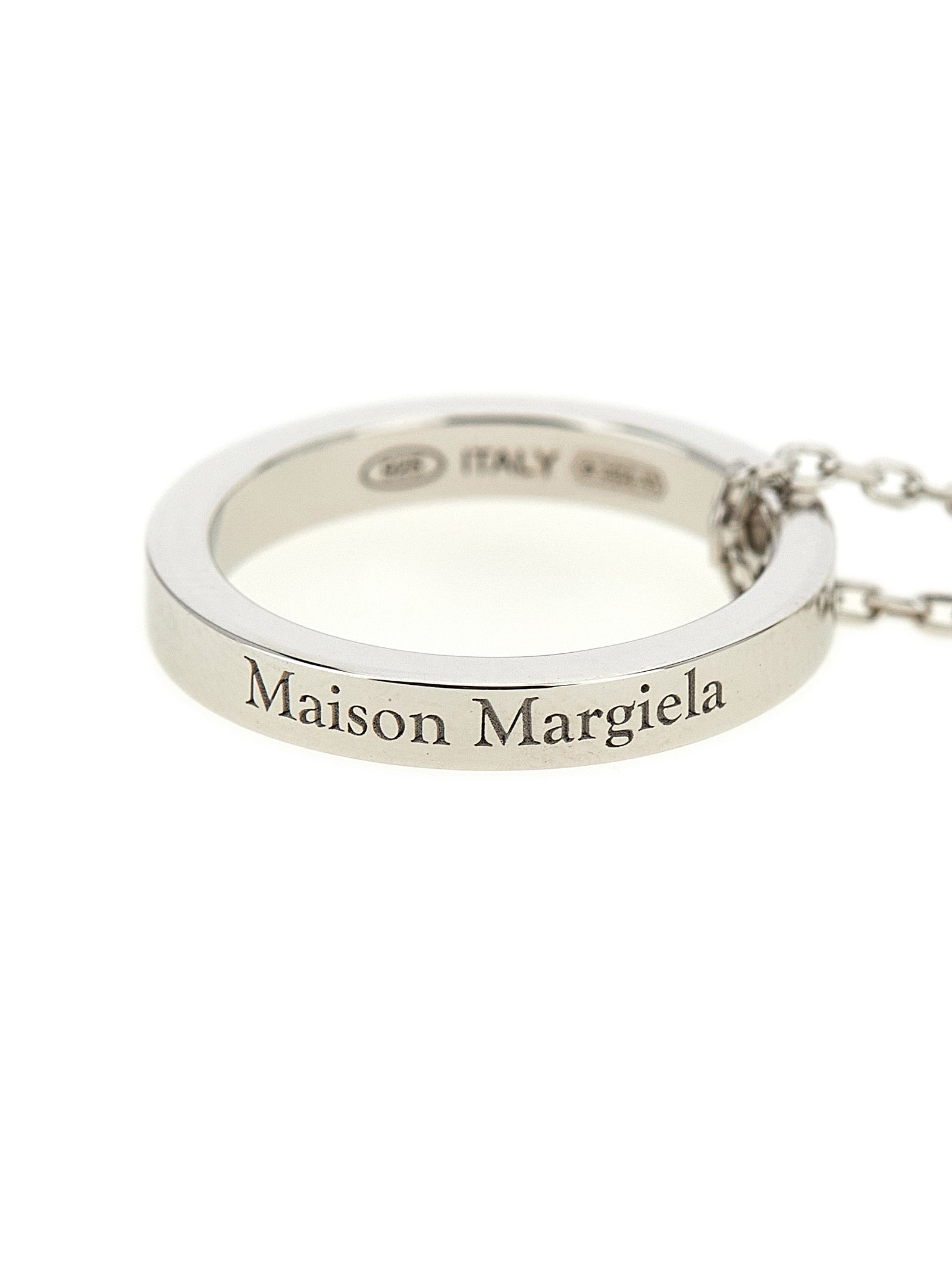 MAISON MARGIELA - MAISON MARGIELA Men’s Ring Necklace Silver - Man,Accessories,Jewelry,Necklaces
