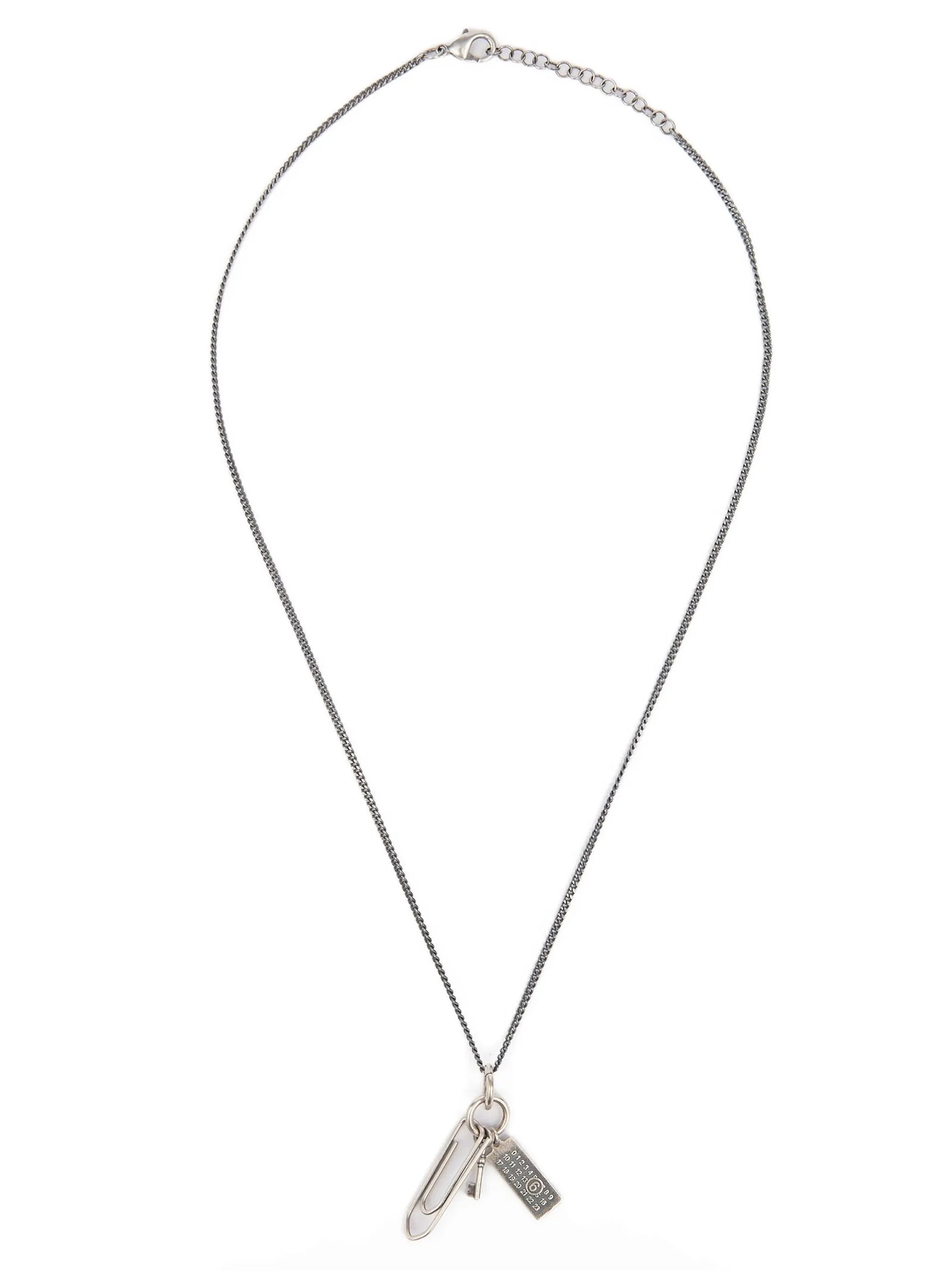MM6 MAISON MARGIELA - MM6 MAISON MARGIELA Women’s Graffetta Necklace Silver - Women’s Accessories