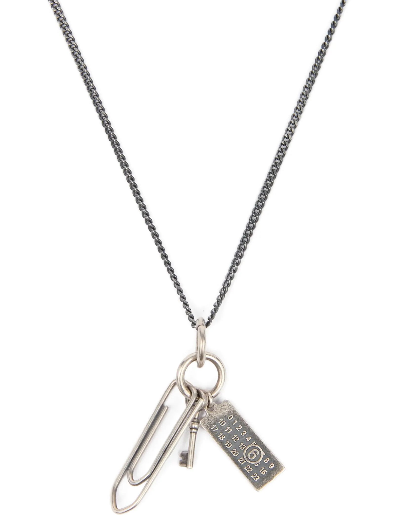 MM6 MAISON MARGIELA - MM6 MAISON MARGIELA Women’s Graffetta Necklace Silver - Women’s Accessories