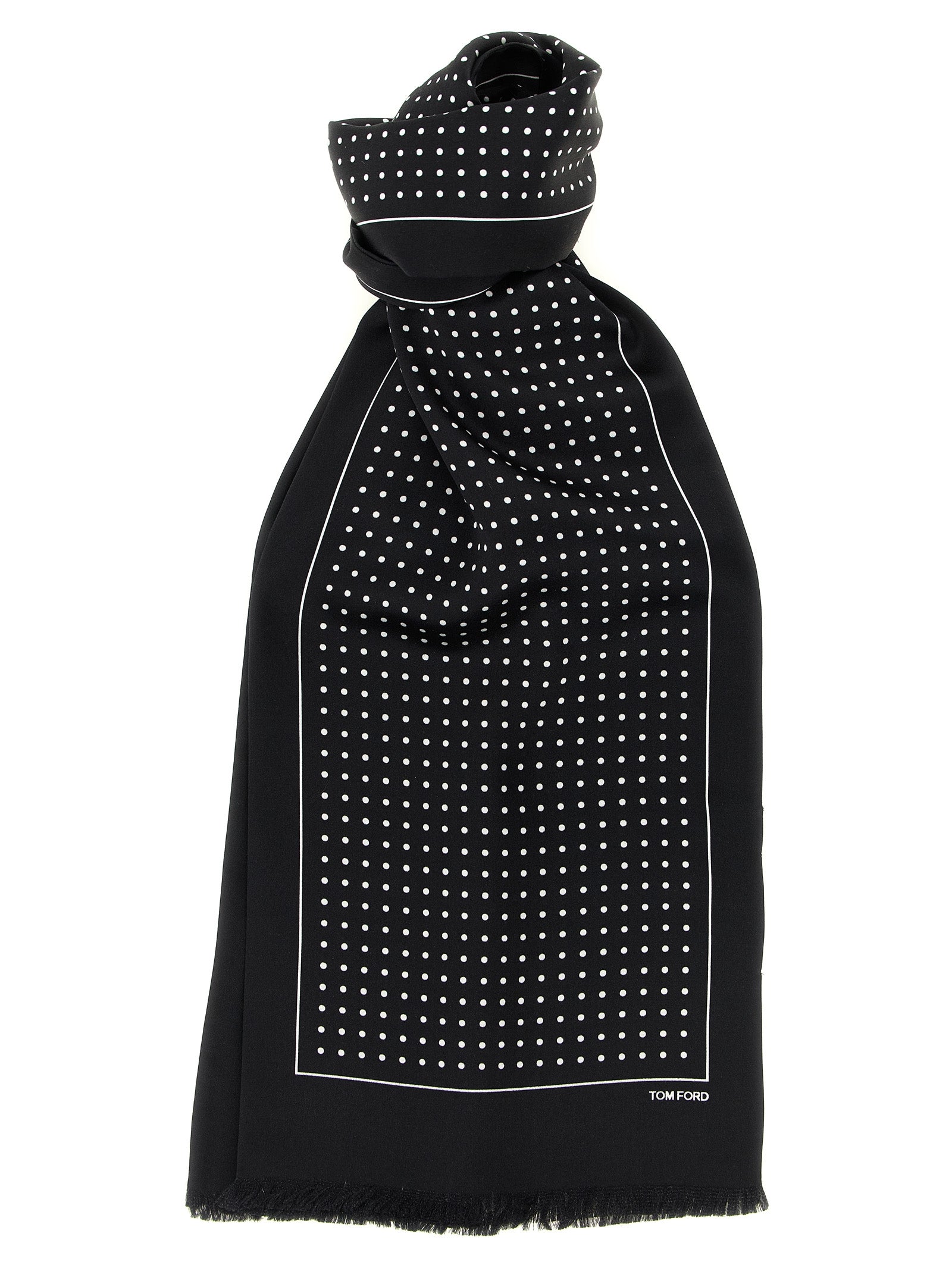 TOM FORD - TOM FORD - Polka dot silk scarf - Men’s Accessories