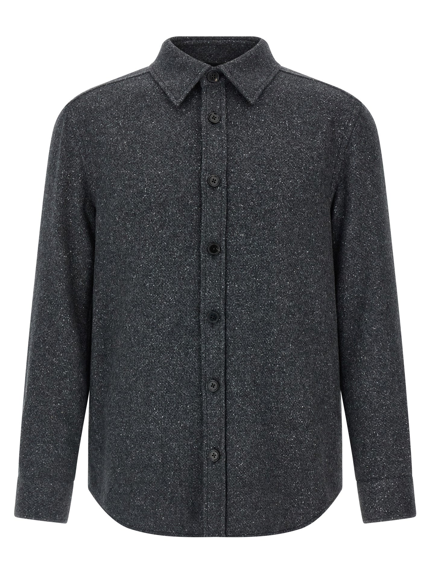 ZEGNA - ZEGNA Men’s MéLange Overshirt Gray - Men’s Tops