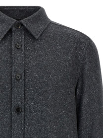 ZEGNA - ZEGNA Men’s MéLange Overshirt Gray - Men’s Tops