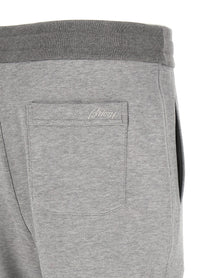 BRIONI - BRIONI Men’s Piqué Cotton Joggers Gray - Men’s Bottoms