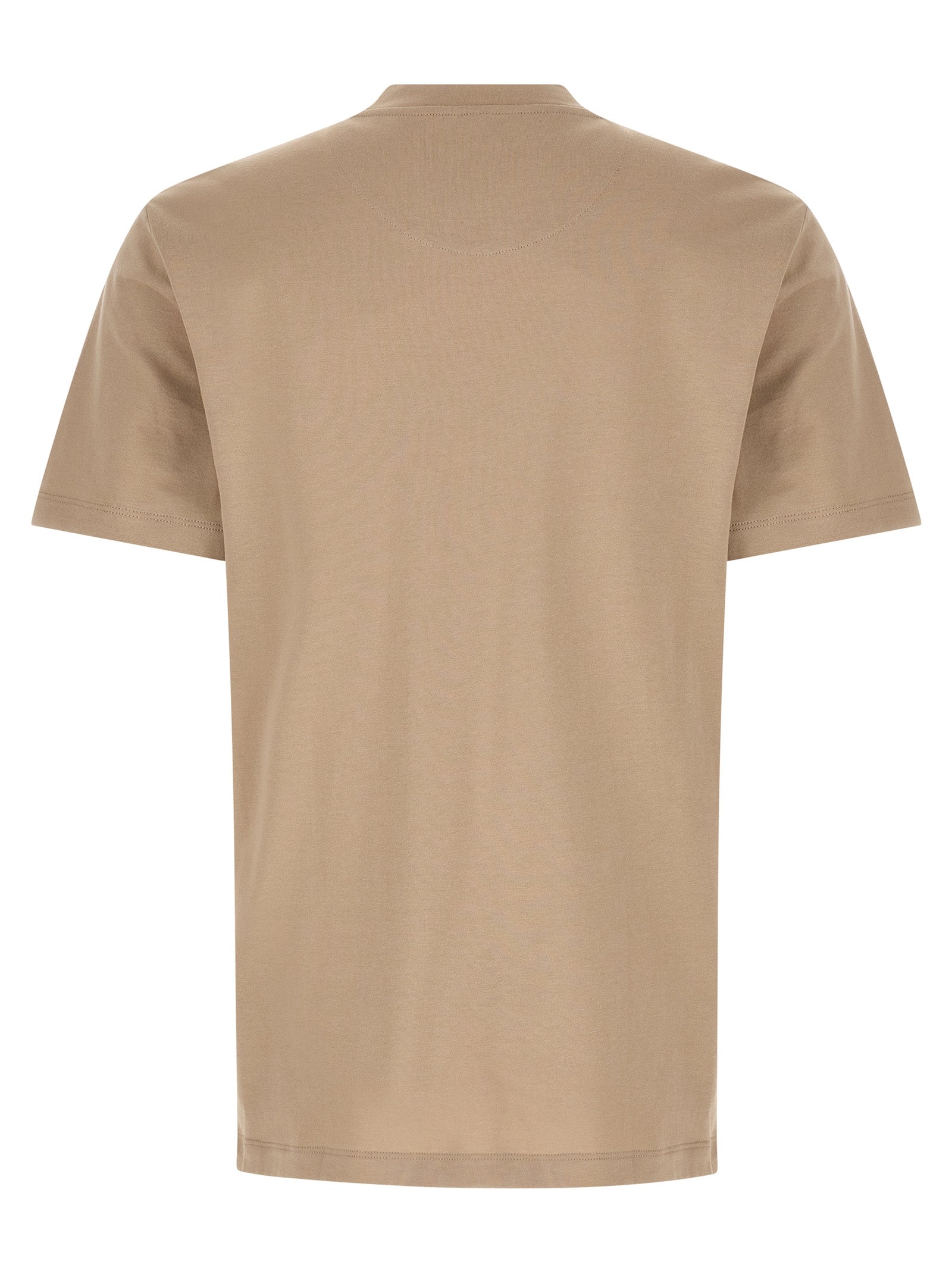 BRIONI - BRIONI Men’s Carbonated Cotton T-Shirt Beige - Men’s Tops