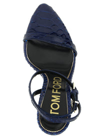 TOM FORD Women's Padlock Sandals Blue