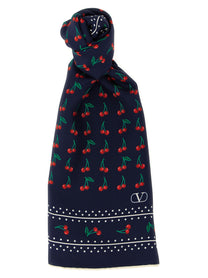 VALENTINO GARAVANI Women's Valentino Garavani Cherryfic Scarf Blue