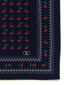 VALENTINO GARAVANI Women's Valentino Garavani Cherryfic Scarf Blue