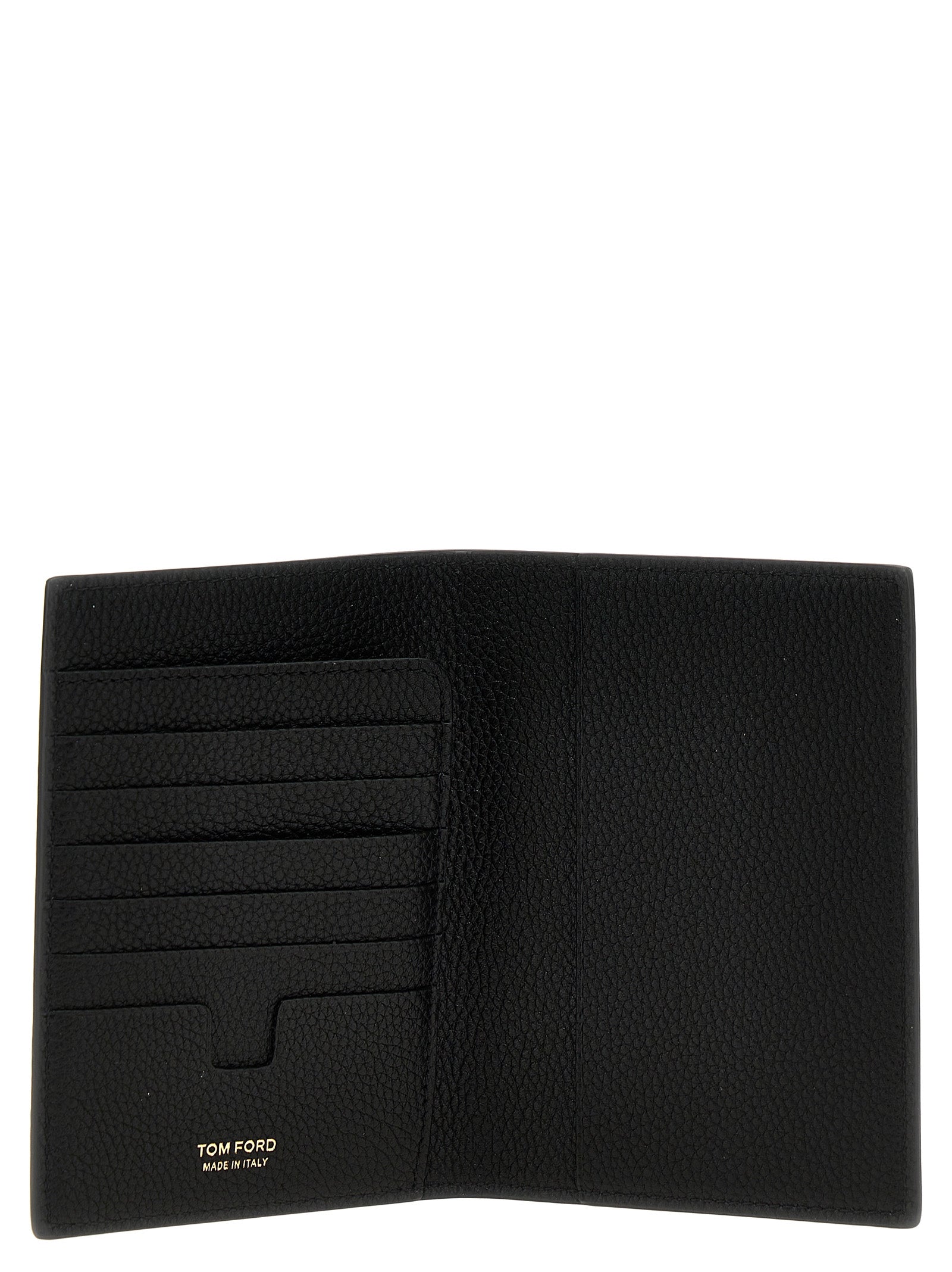 TOM FORD - TOM FORD Men’s Logo Passport Holder Black - Men’s Accessories