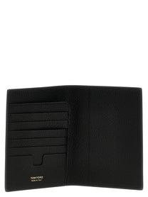 TOM FORD - TOM FORD Men’s Logo Passport Holder Black - Men’s Accessories