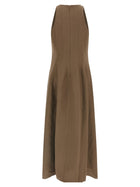 Brunello Cucinelli Line Dress Brown, view 2